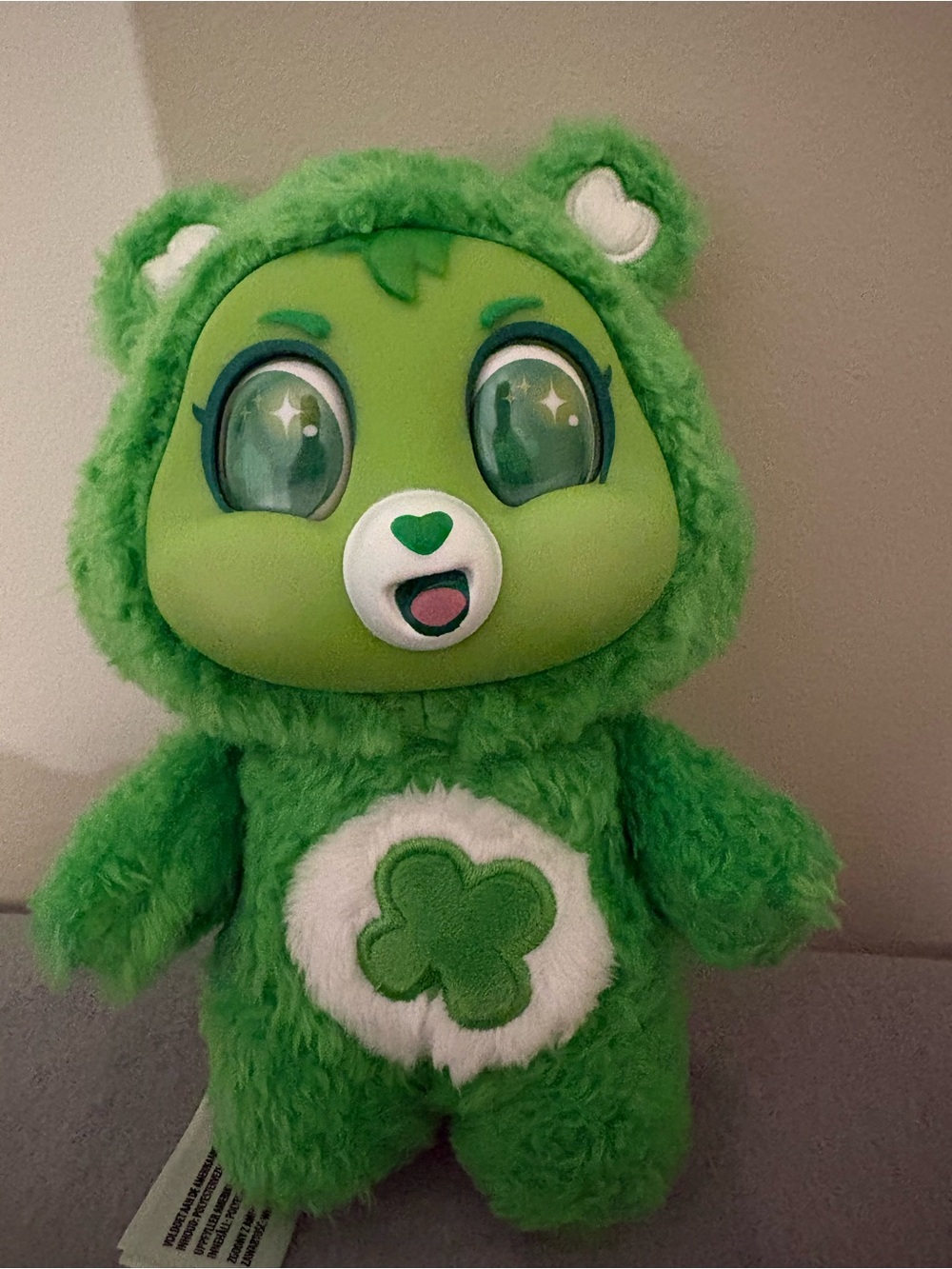 Green Plush Care Bear Kids Toy - Soft Collectible
